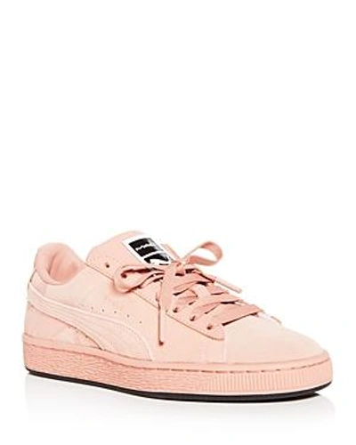 Shop Puma X Mac Women's Classic Suede & Patent Leather Lace Up Sneakers In Pink