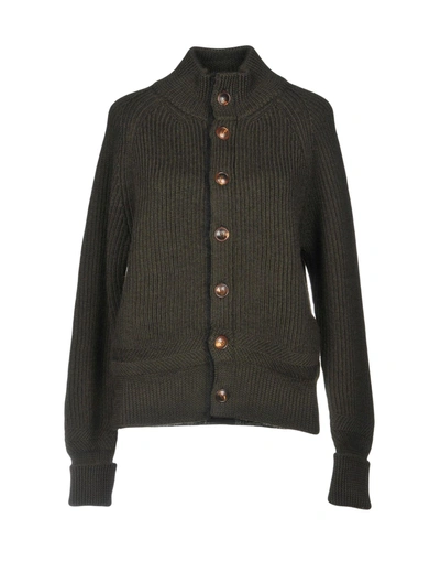 Shop Common Wild Cardigan In Military Green