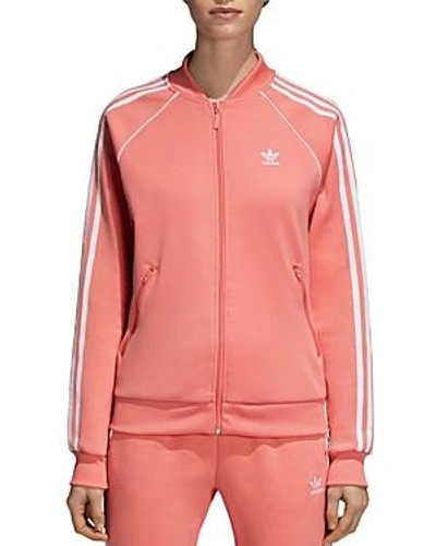 Shop Adidas Originals Track Jacket In Tactile Rose