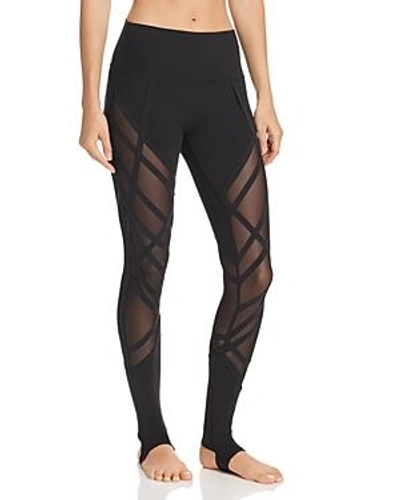 Shop Alo Yoga High-waist Wrapped Stirrup Leggings In Black