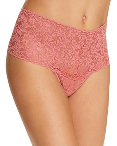 Shop Hanky Panky Retro Thong In Pink Sand