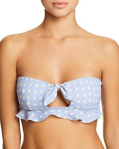 Shop For Love & Lemons Heart Throb Bandeau Bikini Top In Periwinkle