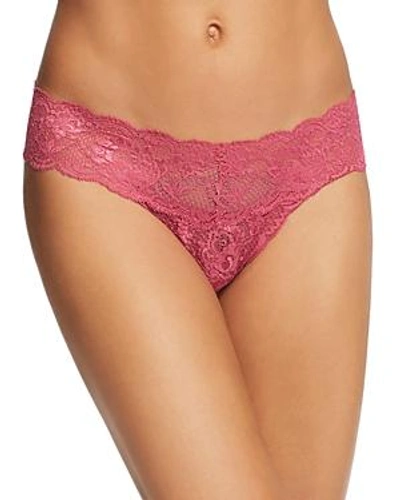 Shop Cosabella Never Say Never Cutie Low-rise Thong In Plum Blossom