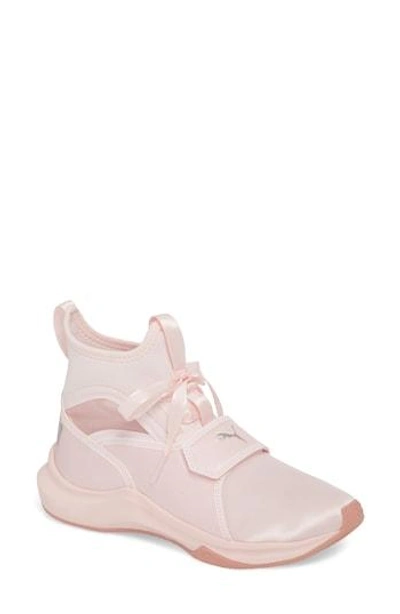 Shop Puma Phenom Satin Ep High Top Training Shoe In Pearl/ Pearl