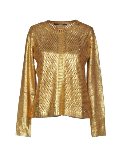 Shop Guess Sweater In Gold