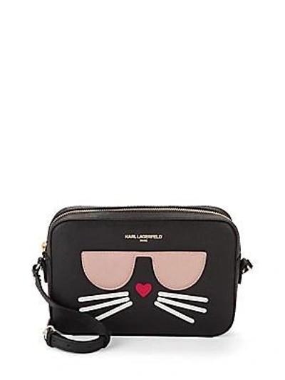 Shop Karl Lagerfeld Women's Maybelle Cat Shoulder Bag In Black