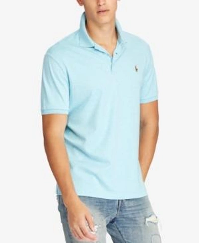 Shop Polo Ralph Lauren Men's Classic Fit Mesh Polo In Watch Hill Blue Heather