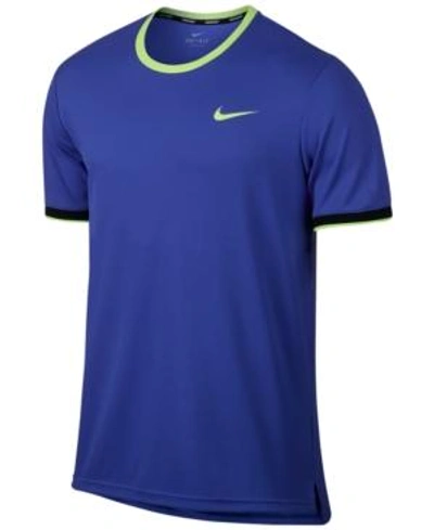 Shop Nike Men's Court Dry Tennis T-shirt In Grabys/bla