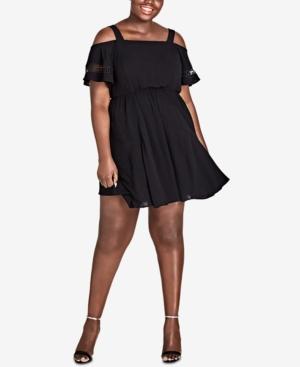 city chic cold shoulder dress