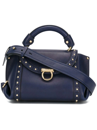 Shop Ferragamo Salvatore  Sofia Shoulder Bag - Blue