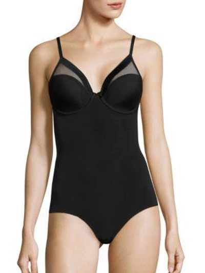 Shop Dkny Firm Control Bodysuit In Skin