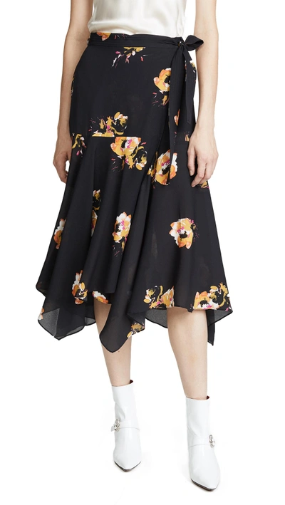 Shop A.l.c Borden Skirt In Black/saffron
