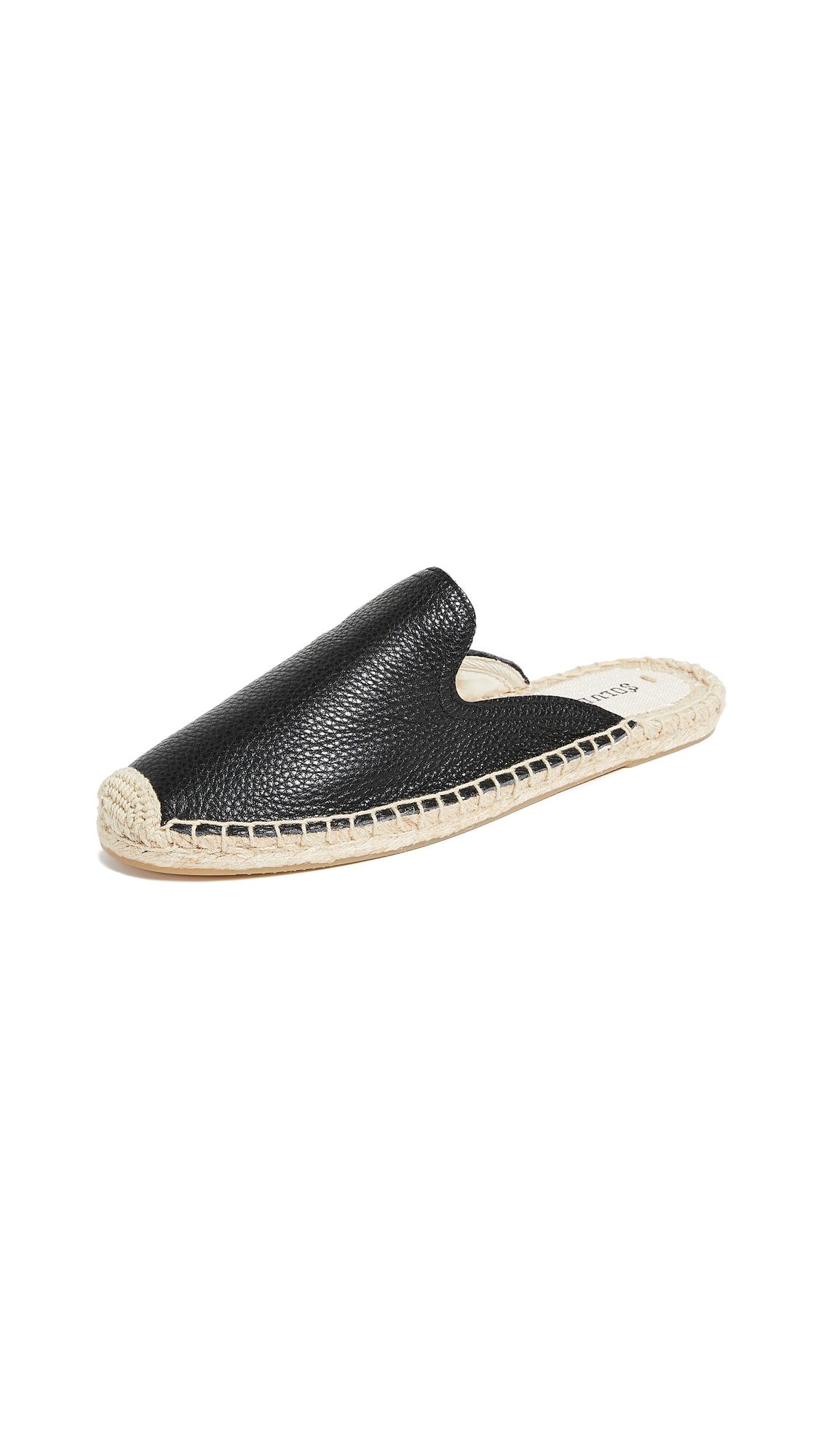 soludos tumbled leather mule