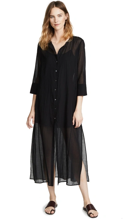 Shop Theory Weekend Button Down Maxi In Black