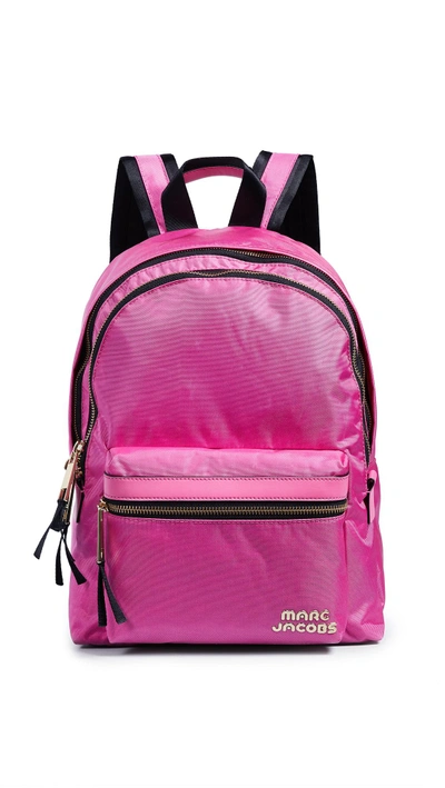 Shop Marc Jacobs Large Backpack In Vivid Pink