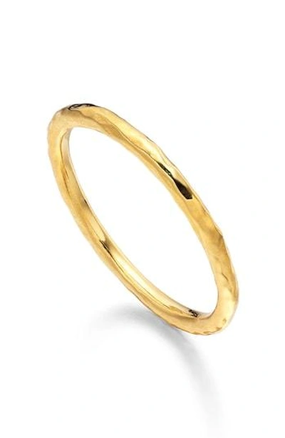 Shop Monica Vinader Siren Hammered Stacking Ring In Gold