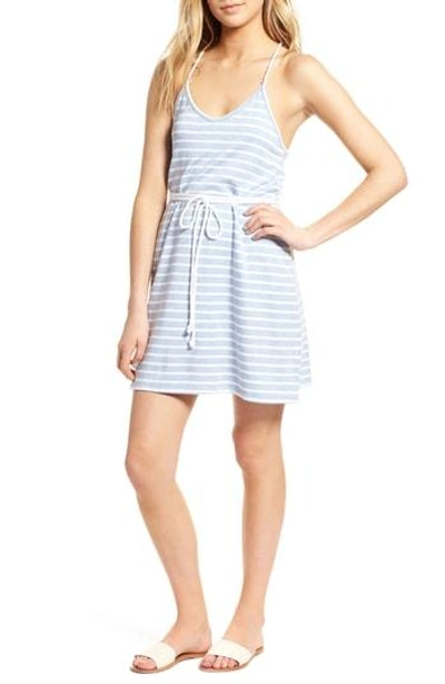 Shop Cupcakes And Cashmere Desi Stripe Knit Dress In Kentucky Blue