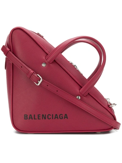 Shop Balenciaga Triangle Duffle S Bag - Red