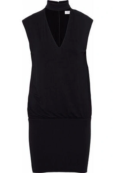 Shop Bailey44 Woman Descendant Cutout Stretch-jersey Mini Dress Black