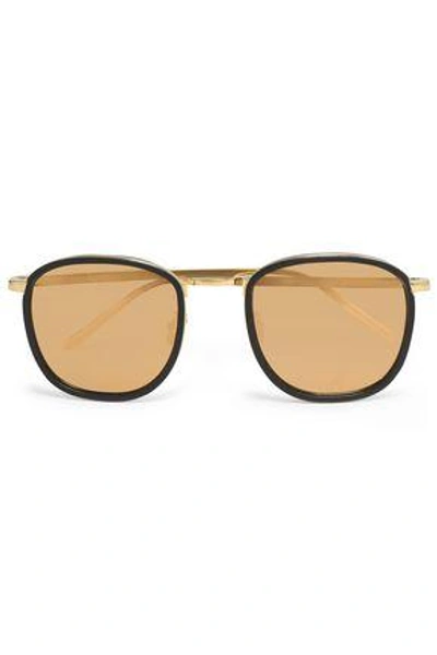 Shop Linda Farrow Square-frame Acetate And In Gold