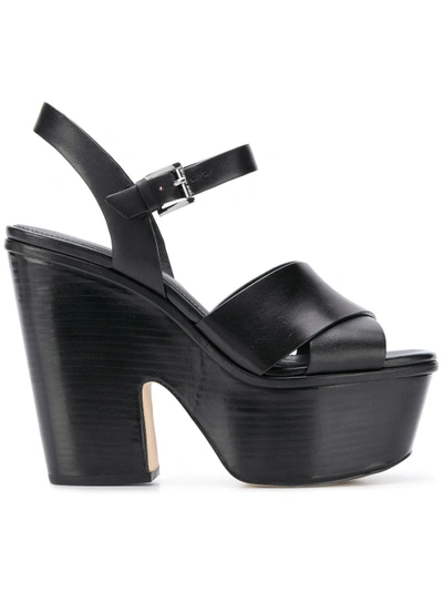 Shop Michael Michael Kors Platform Open-toe Sandals - Black