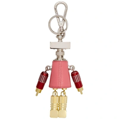 Shop Prada Pink Julietta Lady Robot Keychain In F0638 Begon