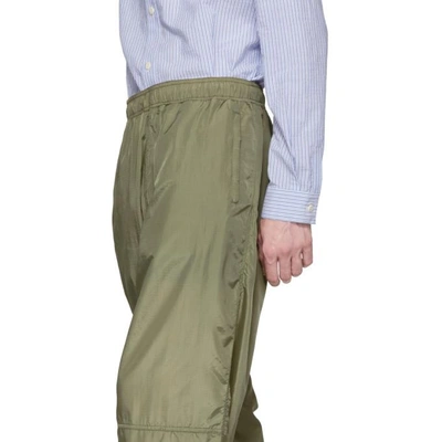 Shop Our Legacy Green Para Sail Drape Lounge Pants In Olive