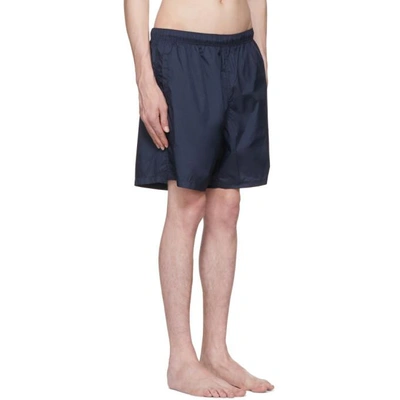 Shop Our Legacy Navy Nylon Drape Tech Swim Trunks In Blue