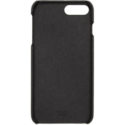 Shop Prada Black Saffiano Iphone 7 Plus Case In F0002