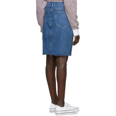 Shop Rag & Bone Rag And Bone Blue Denim Suji Skirt In 401 Vntbloo