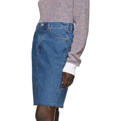 Shop Rag & Bone Rag And Bone Blue Denim Suji Skirt In 401 Vntbloo