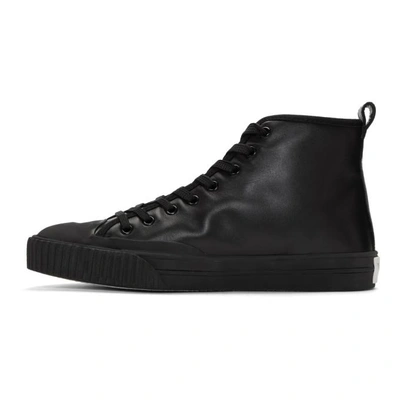 Shop Valentino Black  Garavani Vltn High-top Sneakers In 0ni Black