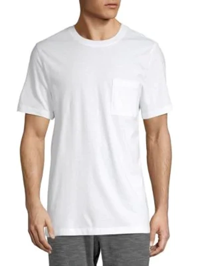 Shop Ugg Benjamin Stretch Cotton Tee In White