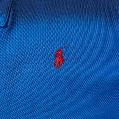 Shop Polo Ralph Lauren Dip Dye Polo In Blue