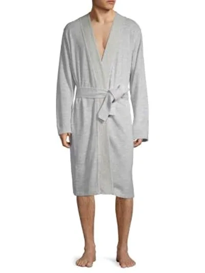 Shop Ugg Kent Heathered Robe In Silver Heather