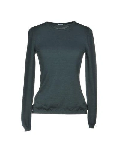 Shop Malo Woman Sweater Dark Green Size 10 Virgin Wool