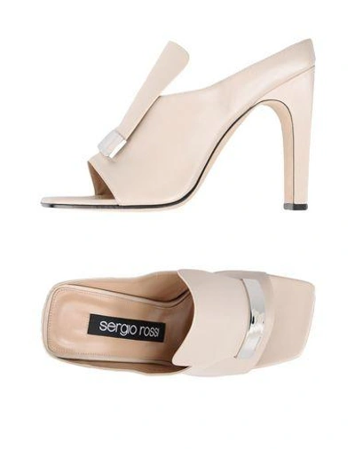 Shop Sergio Rossi Sandals In Beige