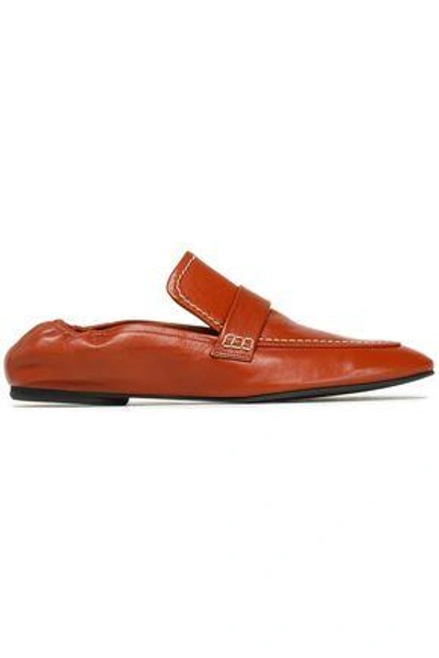 Shop Joseph Collapsible-heel Leather Loafers In Camel