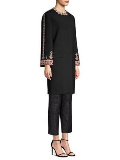 Shop Etro Embroidered Beaded Topper In Black