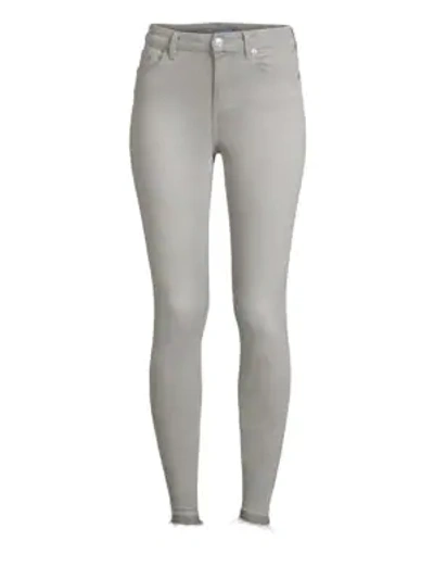 Shop 7 For All Mankind High Waisted Skinny Jeans In Bair Powder Grey