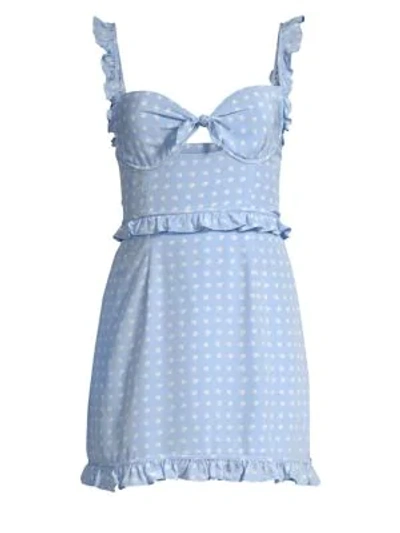Shop For Love & Lemons Sweetheart Mini Dress In Periwinkle