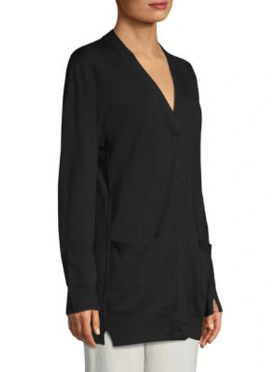 Shop Marc Jacobs Button-up Wool Cardigan In Black