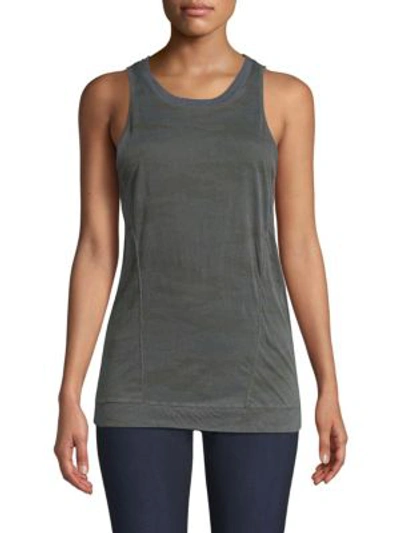 Shop Stateside Cotton Camouflage Tank In Charcoal