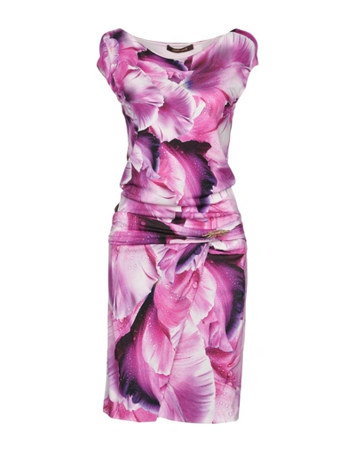 Shop Roberto Cavalli Knee-length Dress In Garnet