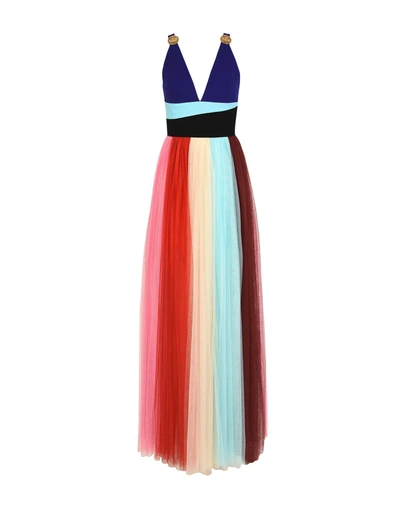 Shop Fausto Puglisi Long Dress In Bright Blue