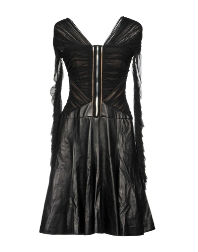 Shop Versace Short Dress In Black