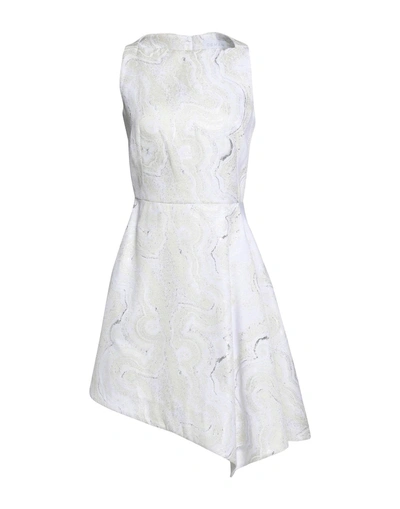 Shop Osman Short Dress In Light Grey