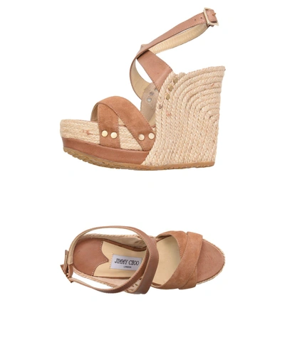 Shop Jimmy Choo Sandals In Camel