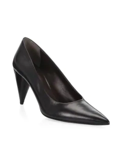 Shop The Row Cone Leather Pumps In Black