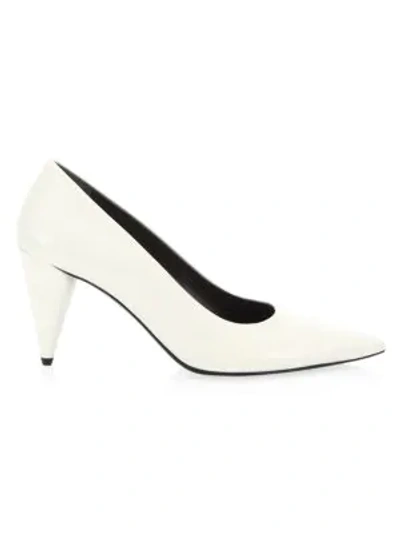 Shop The Row Cone Leather Pumps In Bright White